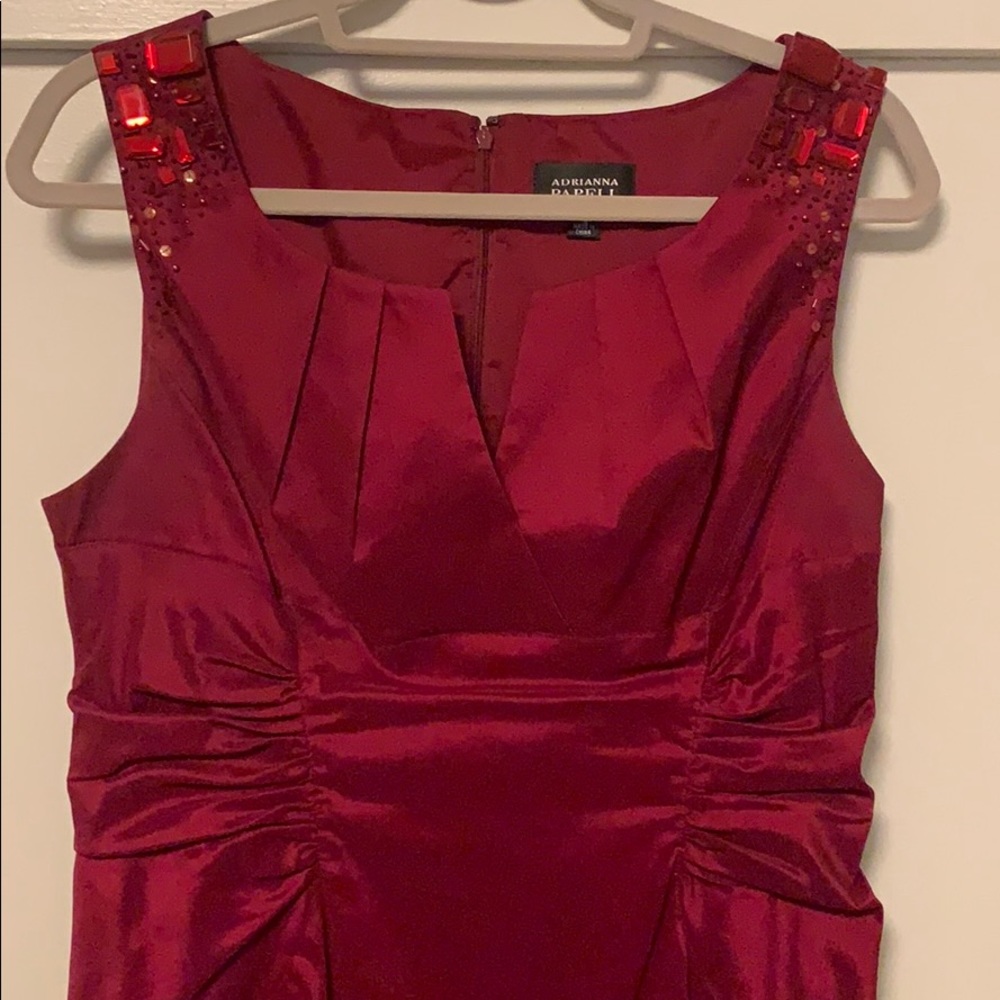 Adrianna Papell blood-red cocktail dress Sz 12